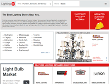 Tablet Screenshot of lighting.ca